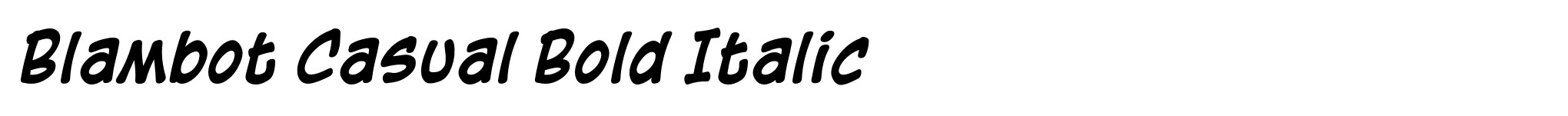 Blambot Casual Bold Italic image